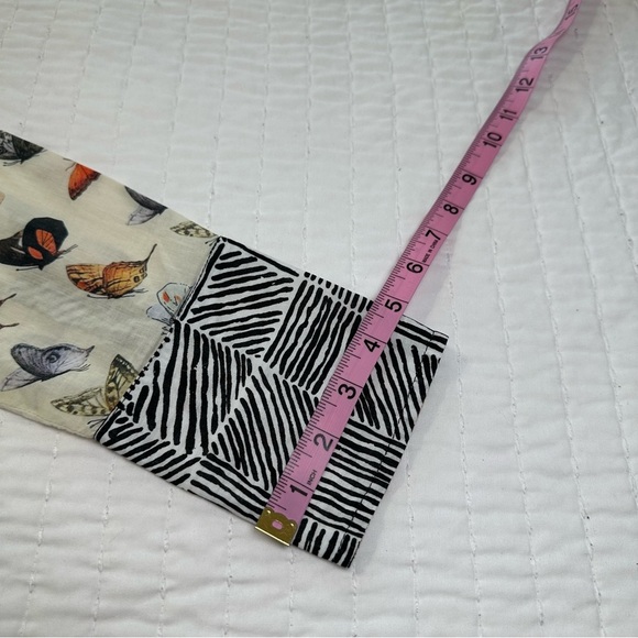 TIZZIE 100% COTTON 3/4 SLEEVE ROME SHIRT NEUTRAL BUTTERFLIES VOILE - Picture 7 of 14